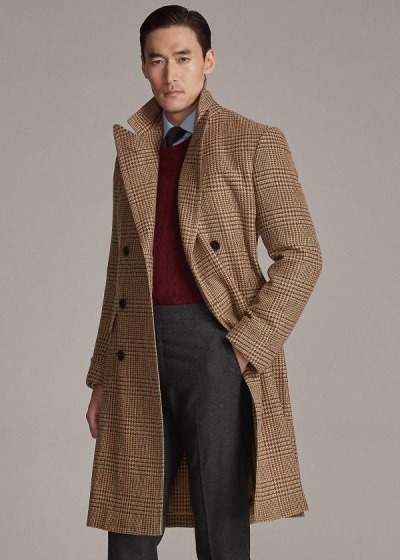 Men's Ralph Lauren Wool-Blend-Tweed Overcoat | 649873ZDL